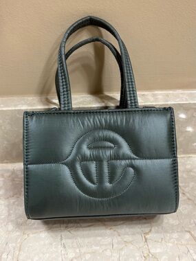 Telfar Green Small Puff Shopper